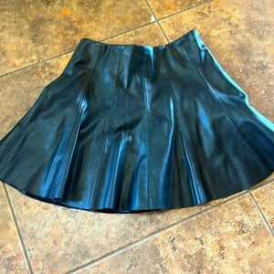 Mustard seed black faux leather skort size small